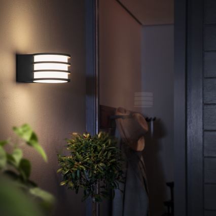 Philips - светодиодный RGB с регулировкой яркости наружный настенный светильник Hue LUCCA 1xE27/8,1Вт/230В 1000-20000K IP44