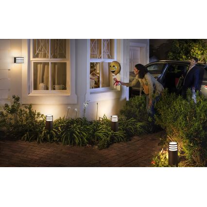 Philips - светодиодный RGB с регулировкой яркости наружный настенный светильник Hue LUCCA 1xE27/8,1Вт/230В 1000-20000K IP44