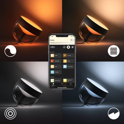 Philips - LED Настільна лампа Hue IRIS LED/10W/230V чорний