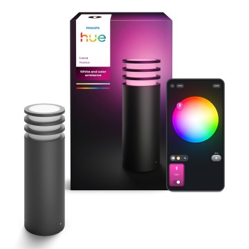 Philips - LED RGB регульований зовнішній світильник Hue LUCCA 1xE27/8,1W/230V 25 cm 1000-20000K IP44