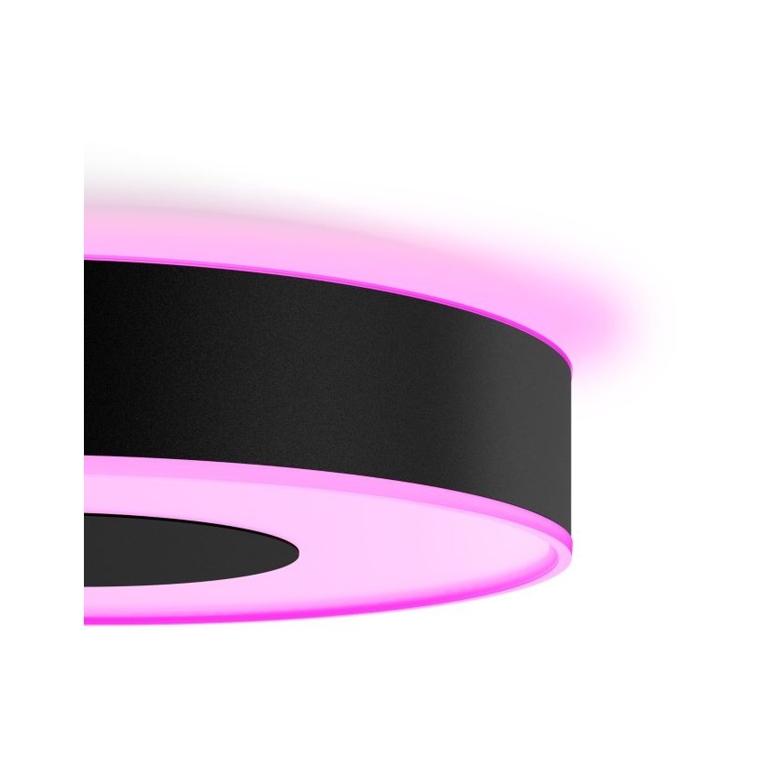 Philips - RGB LED стельовий світильник Hue INFUSE з регульованою яскравістю LED/52,5W/230V 2000-6500K діам. 425 мм чорний
