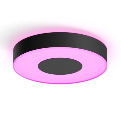 Philips - RGB LED стельовий світильник з регульованою яскравістю Hue INFUSE LED/33,5W/230V 2000-6500K діам. 381 мм чорний