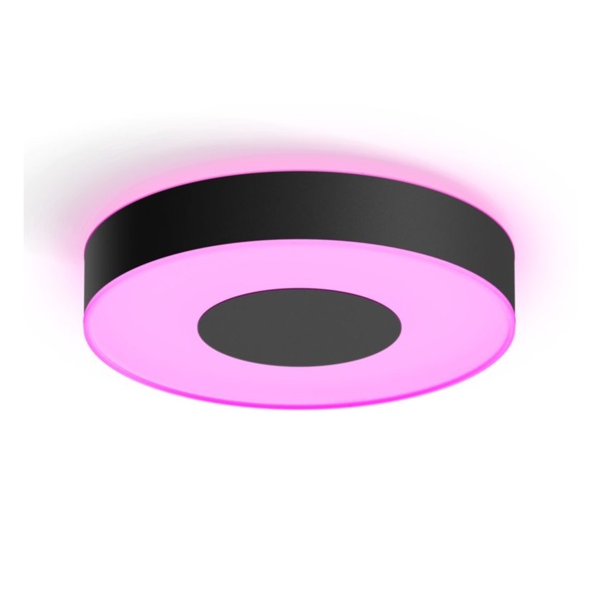 Philips - RGB LED стельовий світильник з регульованою яскравістю Hue INFUSE LED/33,5W/230V 2000-6500K діам. 381 мм чорний