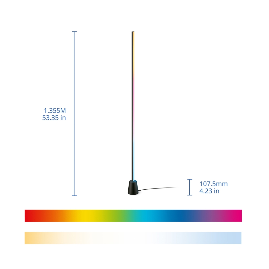 Philips - LED RGBIC Диммируемый торшер GRADIENT LED/9,7W/230V 2200-6500K Wi-Fi