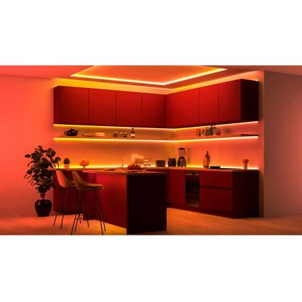 Philips - RGBIC димована світлодіодна стрічка SMART STRIP 4 м, 12 Вт/230 В, 2700–6500K, Wi-Fi