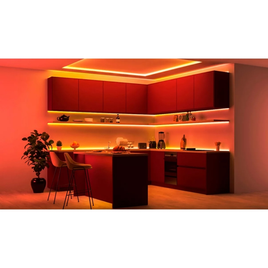 Philips - RGBIC димована світлодіодна стрічка SMART STRIP 4 м, 12 Вт/230 В, 2700–6500K, Wi-Fi