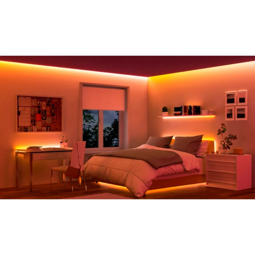 Philips - RGBIC димована світлодіодна стрічка SMART STRIP 4 м, 12 Вт/230 В, 2700–6500K, Wi-Fi
