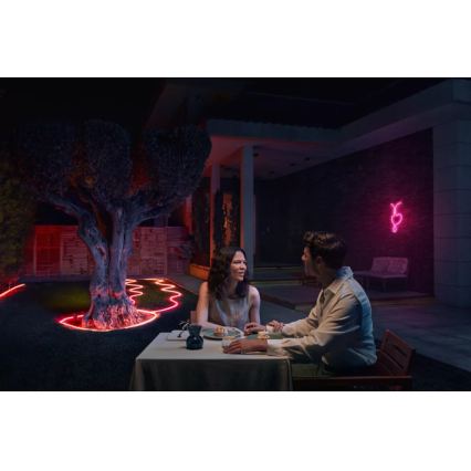 Philips - диммируемая RGBW светодиодная уличная лента Hue NEON, 5 м, 30 Вт, 230 В, 2200–6500 К, IP67