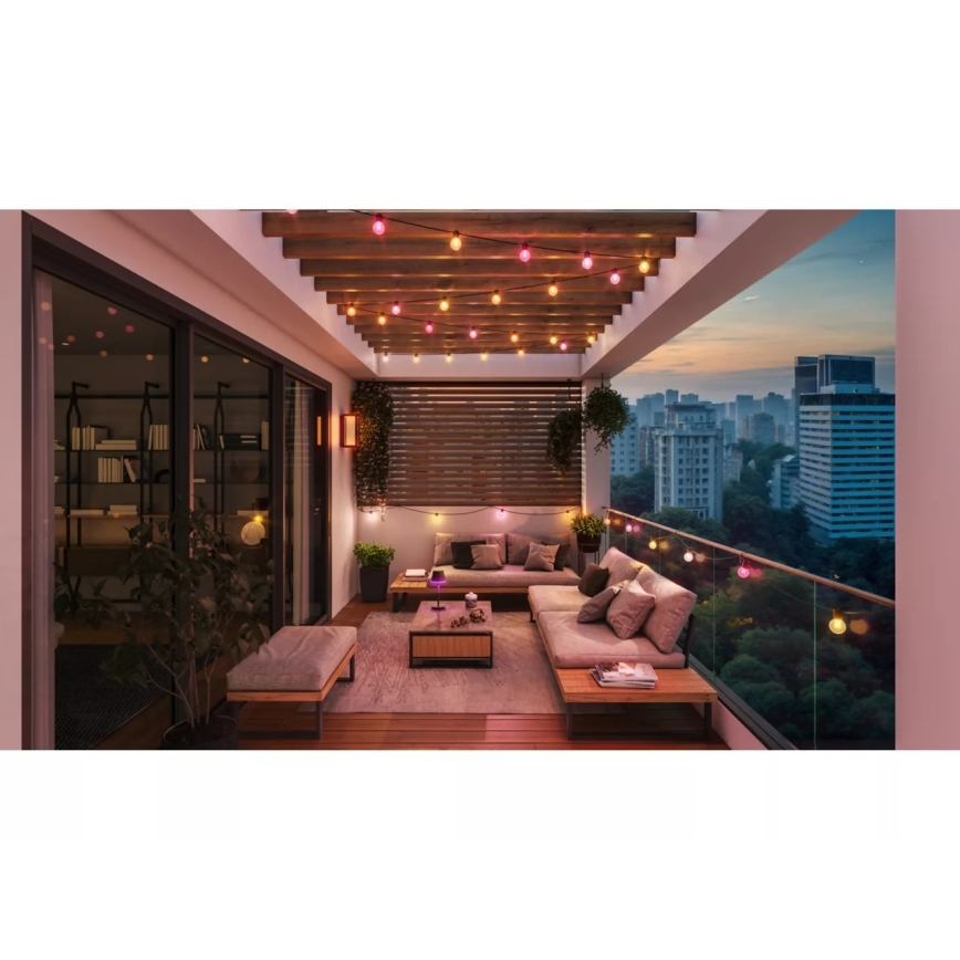 Philips - LED RGBW диммируемая уличная гирлянда Hue FESTAVIA 20xLED 14m IP65