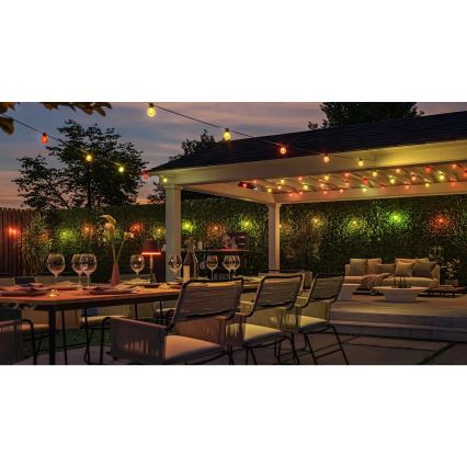 Philips - LED RGBW диммируемая уличная гирлянда Hue FESTAVIA 20xLED 14m IP65