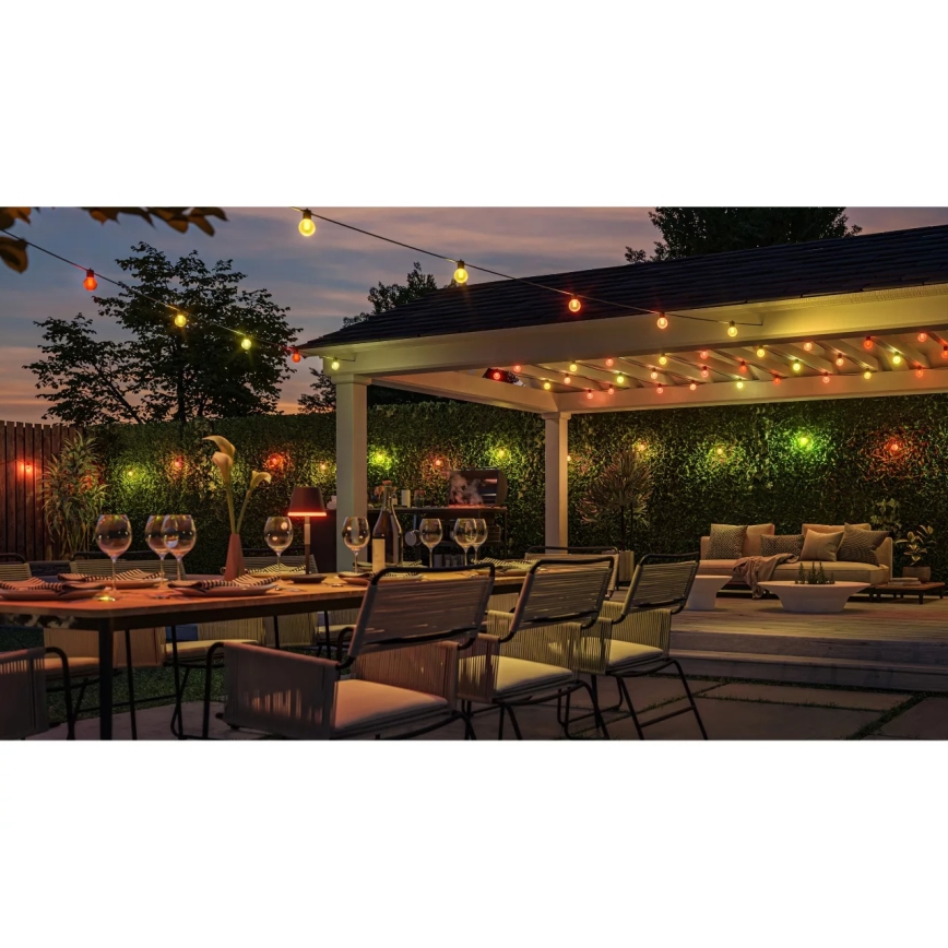 Philips - LED RGBW диммируемая уличная гирлянда Hue FESTAVIA 20xLED 14m IP65