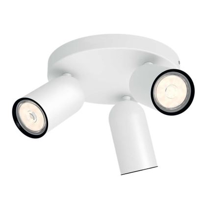 Philips - Светодиодный RGBW диммируемый точечный светильник PONGEE 3xGU10/4,8 Вт/230 В 3000 К белый + пульт дистанционного управления