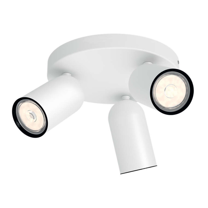 Philips - Светодиодный RGBW диммируемый точечный светильник PONGEE 3xGU10/4,8 Вт/230 В 3000 К белый + пульт дистанционного управления