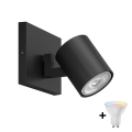 Philips - LED RGBW диммируемый точечный светильник RUNNER 1x GU10/6,5 Вт/230 В 2700–6500 К черный