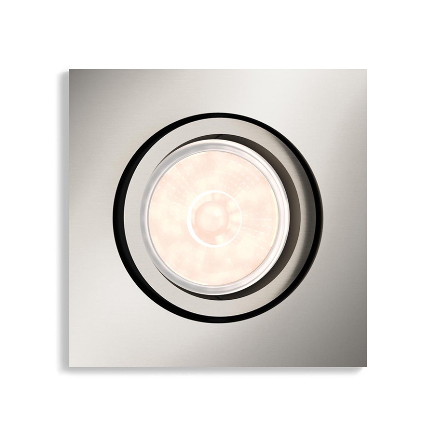 Philips - LED RGBW диммируемый встраиваемый потолочный светильник DONEGAL 1xGU10/4,8W/230V + пульт дистанционного управления