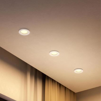 Philips - LED RGBW диммируемый встраиваемый потолочный светильник PERIDOT 1xGU10/6W/230V белый + пульт дистанционного управления