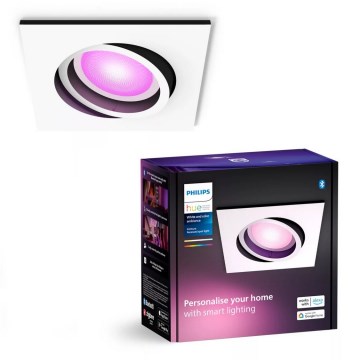 Philips - LED RGBW Стельовий вбудований світильник з регулюванням яскравості Hue CENTURA 1xGU10/4,2W/230V 2000-6500K