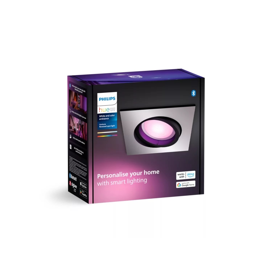Philips - LED RGBW Стельовий вбудований світильник з регулюванням яскравості Hue CENTURA 1xGU10/4,2W/230V 2000-6500K