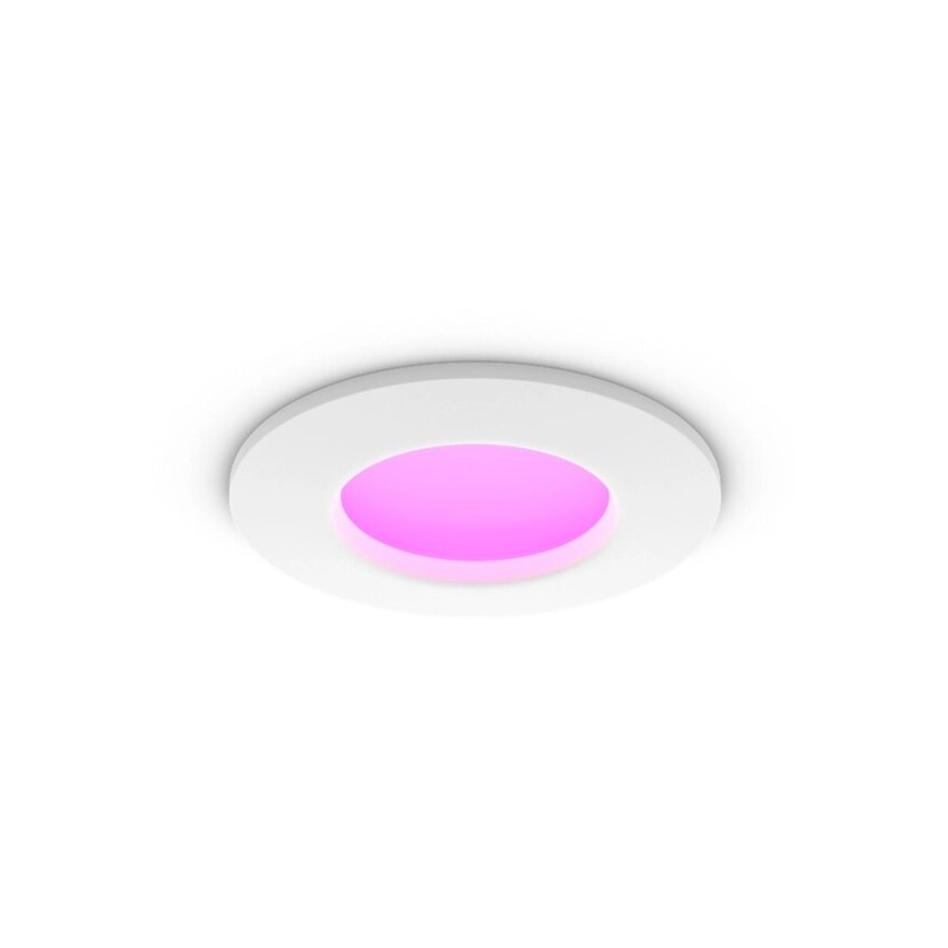 Philips - LED RGBW Вбудований стельовий світильник для ванної з регулюванням яскравості Hue SLIM LED/8,3W/230V 2000-6500K IP44 білий