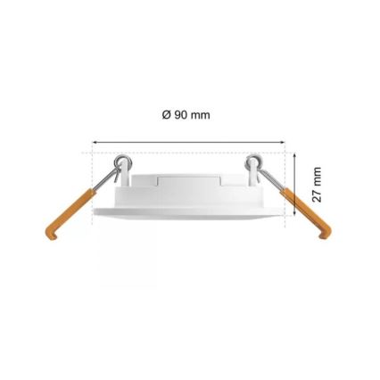 Philips - LED RGBW Вбудований стельовий світильник для ванної з регулюванням яскравості Hue SLIM LED/8,3W/230V 2000-6500K IP44 білий