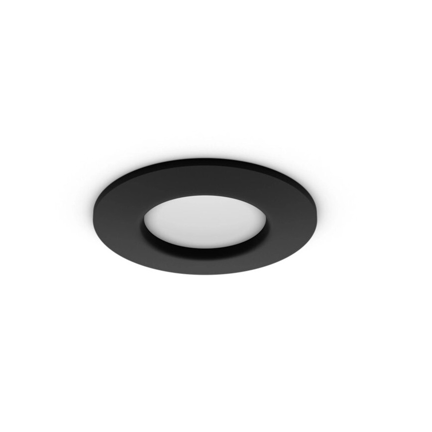 Philips - LED RGBW Вбудований стельовий світильник для ванної з регулюванням яскравості Hue SLIM LED/8,3W/230V 2000-6500K IP44 чорний