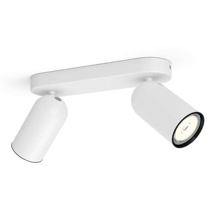Philips - LED RGBW регульований точковий світильник PONGEE 2xGU10/4,8W/230V 3000K білий + пульт дистанційного керування