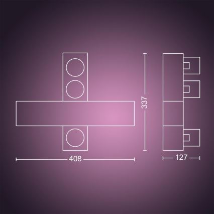 Philips - LED RGBW Точковий світильник з регулюванням яскравості Hue CENTRIS LED/25W/230V + 3xGU10/5,7W