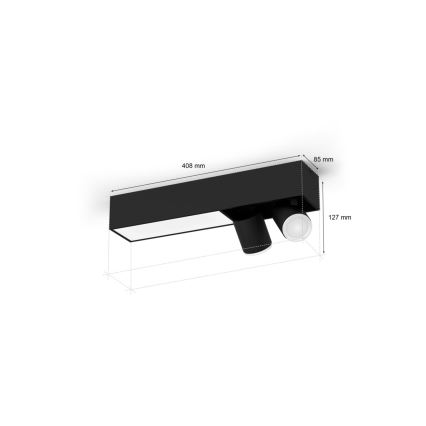 Philips - LED RGBW Точковий світильник з регулюванням яскравості Hue CENTRIS 2xGU10/4,2W/230V + LED/11W 2000-6500K