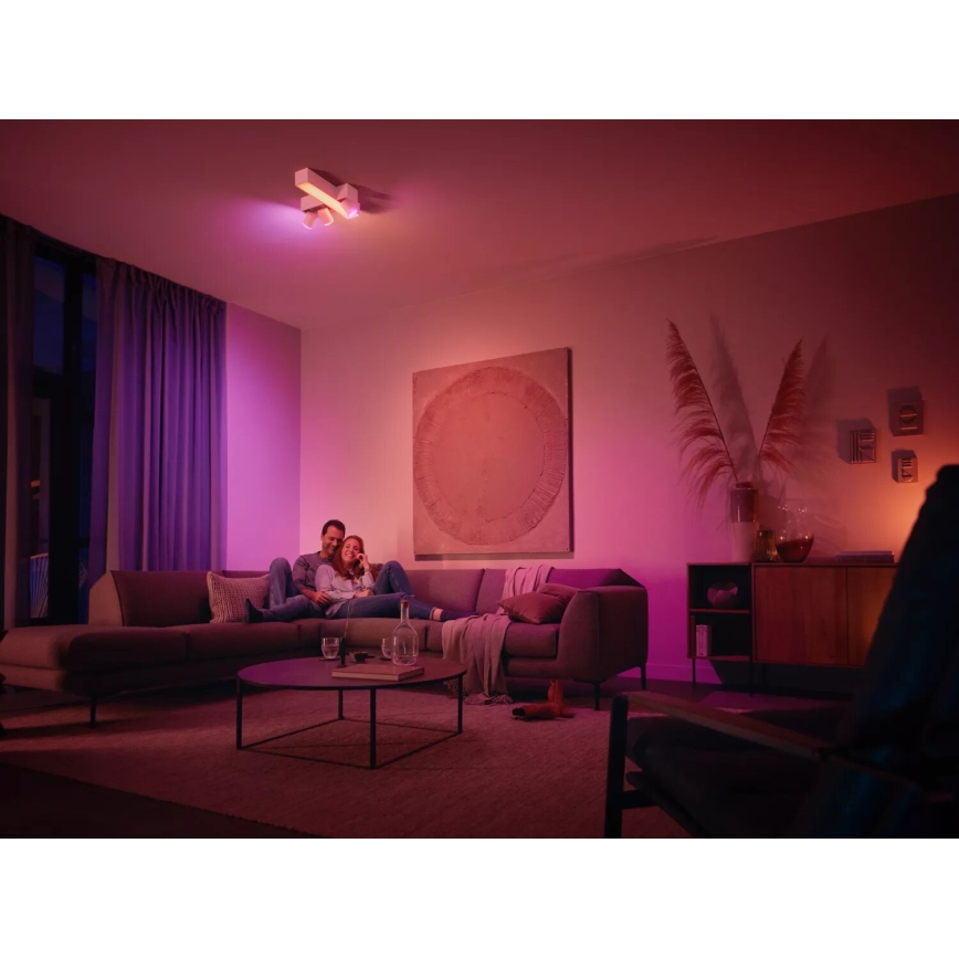 Philips - LED RGBW Точковий світильник з регулюванням яскравості Hue CENTRIS 3xGU10/4,2W/230V + LED/11W 2000-6500K
