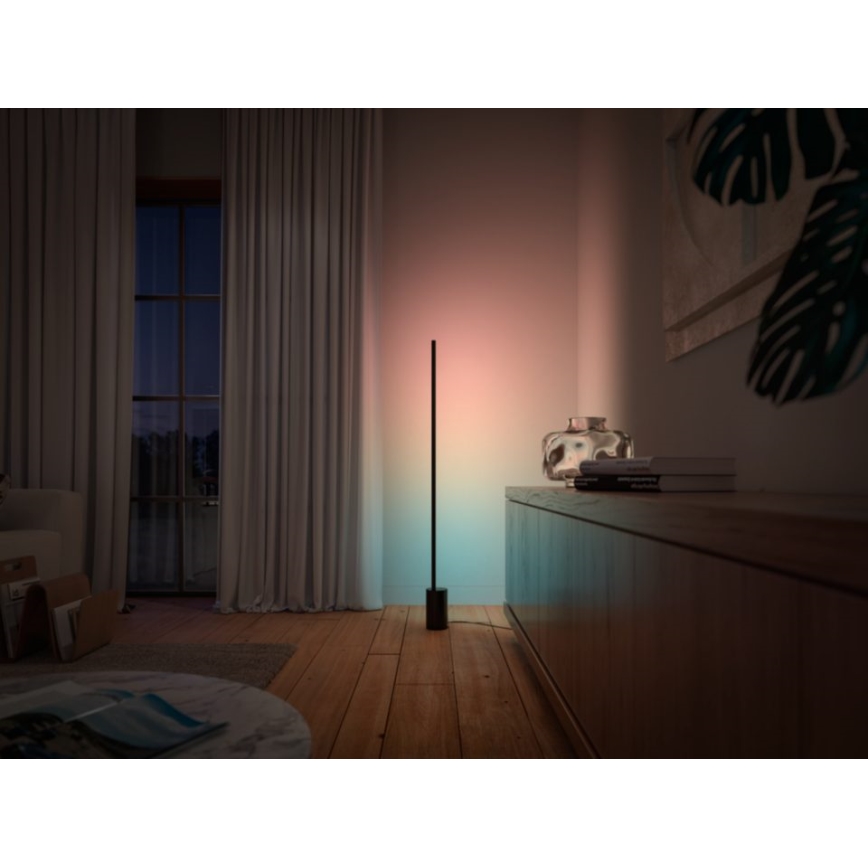 Philips - LED RGBW Торшер з регулюванням яскравості Hue SIGNE LED/29W/230V 2000-6500K чорний