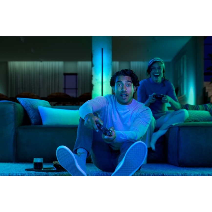 Philips - LED RGBW Торшер з регулюванням яскравості Hue SIGNE LED/29W/230V 2000-6500K чорний