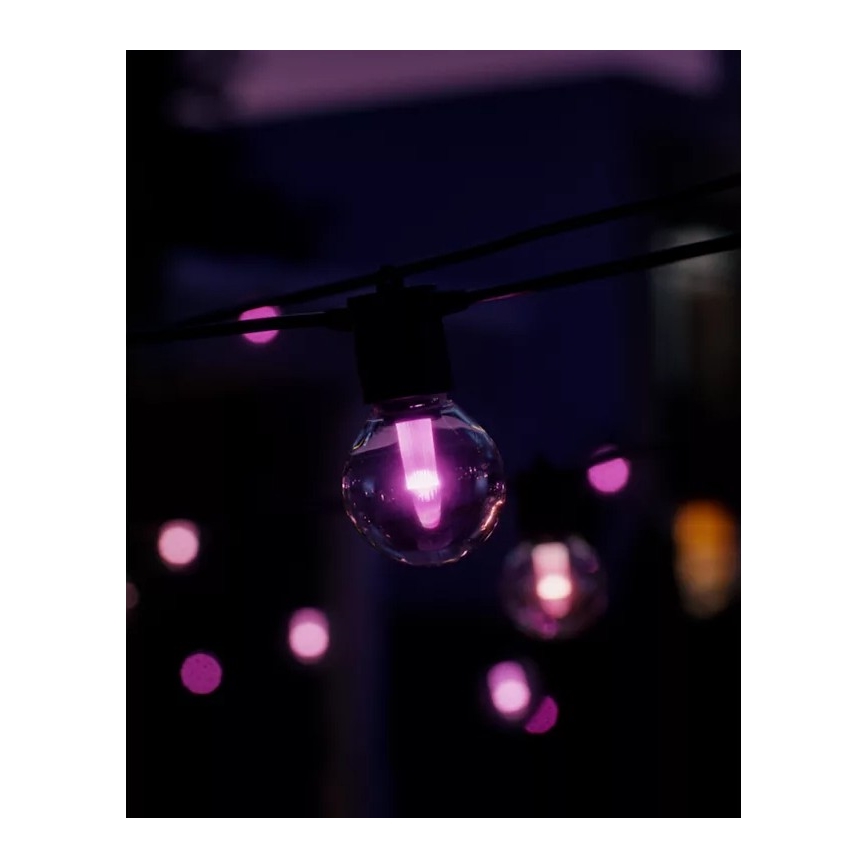 Philips - LED RGBW наращиваемая диммируемая уличная гирлянда Hue FESTAVIA, 30 светодиодов, 21 м, IP65