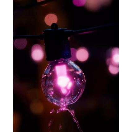 Philips - LED RGBW наращиваемая диммируемая уличная гирлянда Hue FESTAVIA, 30 светодиодов, 21 м, IP65