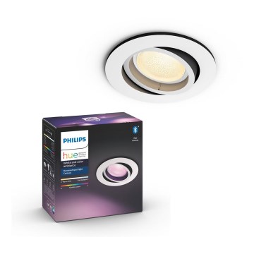 Philips - LED RGBW Вбудований світильник з регулюванням яскравості HUE CENTURA 1xGU10/5,7W/230V