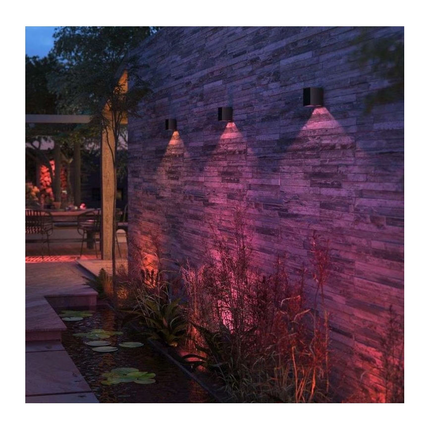 Philips - LED RGBW Вуличний настінний світильник з регулюванням яскравості Hue RESONATE LED/8W/230V 2000–6500K IP44