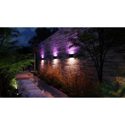 Philips - LED RGBW Вуличний настінний світильник з регулюванням яскравості Hue DYMERA 2xLED/10,2W/230V 2000-6500K IP44