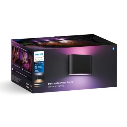 Philips - LED RGBW Вуличний настінний світильник з регулюванням яскравості Hue DYMERA 2xLED/10,2W/230V 2000-6500K IP44