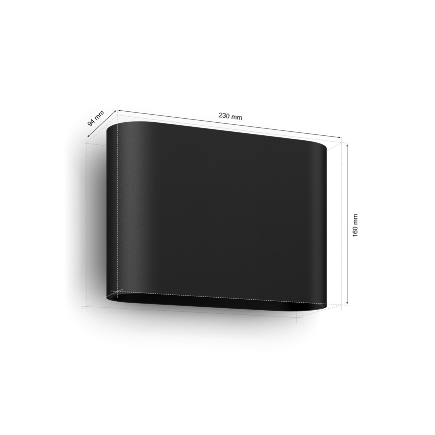 Philips - LED RGBW Вуличний настінний світильник з регулюванням яскравості Hue DYMERA 2xLED/10,2W/230V 2000-6500K IP44