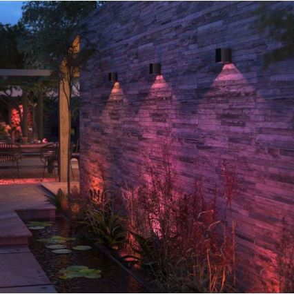Philips - LED RGBW Вуличний настінний світильник з регулюванням яскравості Hue RESONATE LED/8W/230V 2000–6500K IP44