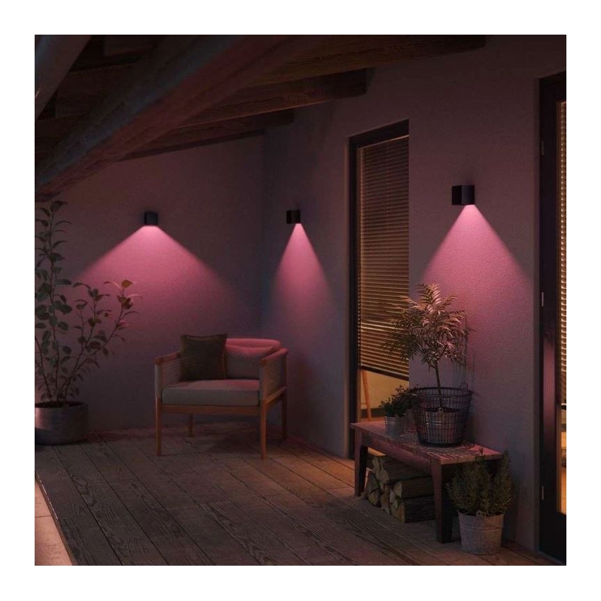 Philips - LED RGBW Вуличний настінний світильник з регулюванням яскравості Hue RESONATE LED/8W/230V 2000–6500K IP44