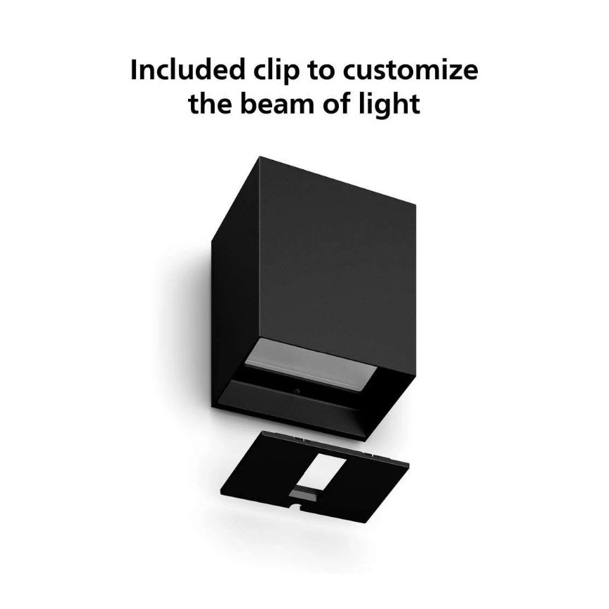 Philips - LED RGBW Вуличний настінний світильник з регулюванням яскравості Hue RESONATE LED/8W/230V 2000–6500K IP44