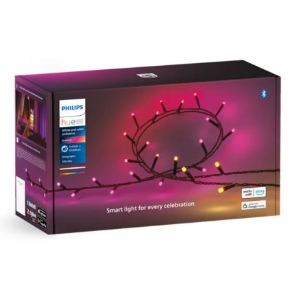 Philips - LED RGBW з регулюванням яскравості вуличний ланцюг HUE WHITE AND COLOR AMBIANCE 250xLED 24,4 м 2000-6500K IP54