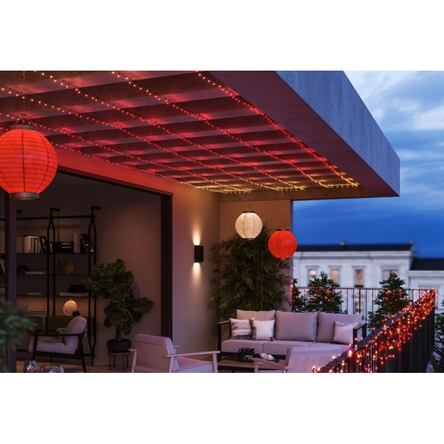 Philips - LED RGBW з регулюванням яскравості вуличний ланцюг HUE WHITE AND COLOR AMBIANCE 500xLED 44,4 м 2000-6500K IP54