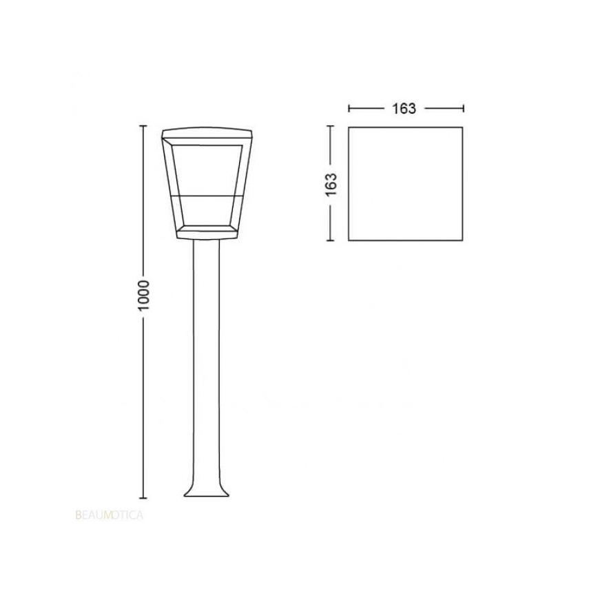 Philips - LED RGBW Вулична лампа з регулюванням яскравості  Hue ECONIC LED/15W/230V IP44