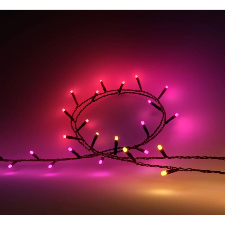 Philips - LED RGBW з регулюванням яскравості вуличний ланцюг HUE WHITE AND COLOR AMBIANCE 250xLED 24,4 м 2000-6500K IP54