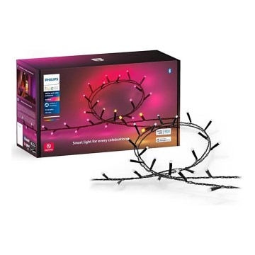 Philips - LED RGBW з регулюванням яскравості вуличний ланцюг HUE WHITE AND COLOR AMBIANCE 250xLED 24,4 м 2000-6500K IP54