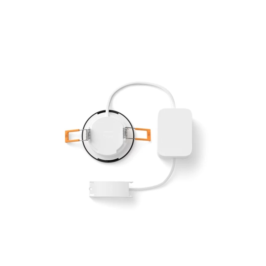 Philips - Вбудований стельовий світильник для ванної Hue SLIM LED RGBW, димований, 8,3W/230V, 1000-20000K, чорний P44