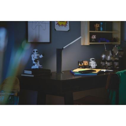 Philips - Світлодіодна настільна лампа з диммером та сенсорним керуванням AMBER LED/5W/5V чорна