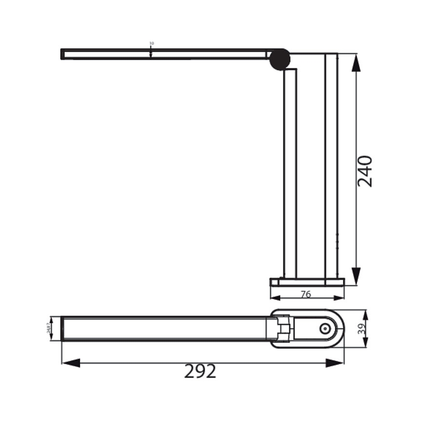Philips - Світлодіодна настільна лампа з диммером та сенсорним керуванням AMBER LED/5W/5V чорна
