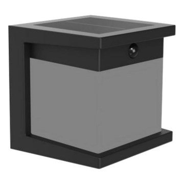 Philips - LED Солнечный настенный светильник с датчиком DIARA LED/3,8W/3,7V 800 mAh 2700K IP44 чёрный